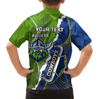 Personalised Cowboys And Raiders Rugby Family Matching Off Shoulder Maxi Dress and Hawaiian Shirt Sporty Version