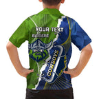Personalised Cowboys And Raiders Rugby Family Matching Off Shoulder Short Dress and Hawaiian Shirt Sporty Version