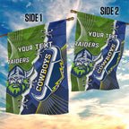 Personalised Cowboys And Raiders Rugby Garden Flag Sporty Version