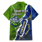 Personalised Cowboys And Raiders Rugby Hawaiian Shirt Sporty Version