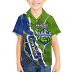 Personalised Cowboys And Raiders Rugby Hawaiian Shirt Sporty Version