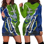 Personalised Cowboys And Raiders Rugby Hoodie Dress Sporty Version