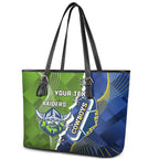 Personalised Cowboys And Raiders Rugby Leather Tote Bag Sporty Version