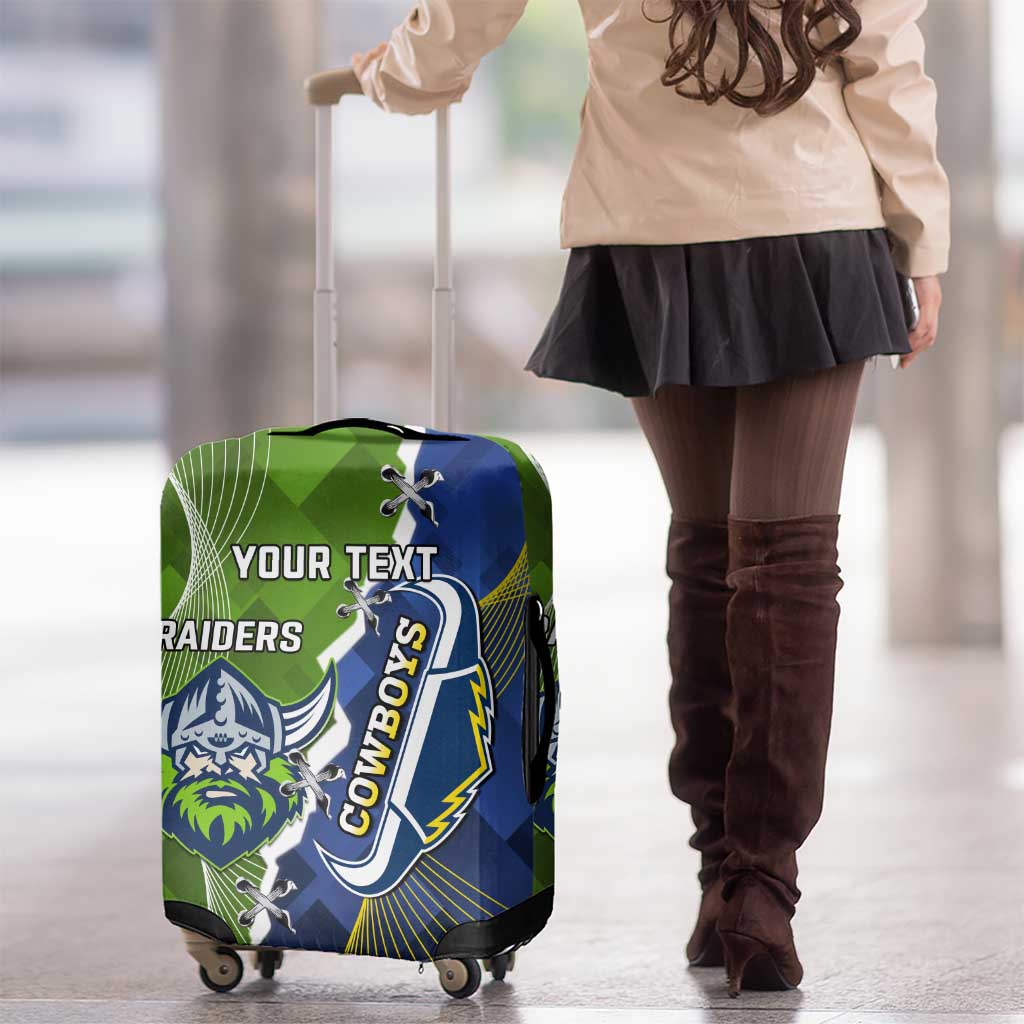 Personalised Cowboys And Raiders Rugby Luggage Cover Sporty Version
