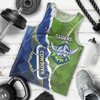 Personalised Cowboys And Raiders Rugby Men Tank Top Sporty Version
