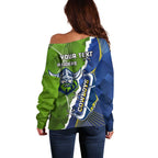 Personalised Cowboys And Raiders Rugby Off Shoulder Sweater Sporty Version