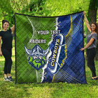 Personalised Cowboys And Raiders Rugby Quilt Sporty Version