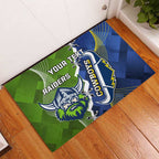 Personalised Cowboys And Raiders Rugby Rubber Doormat Sporty Version