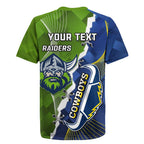 Personalised Cowboys And Raiders Rugby Rugby Jersey Sporty Version