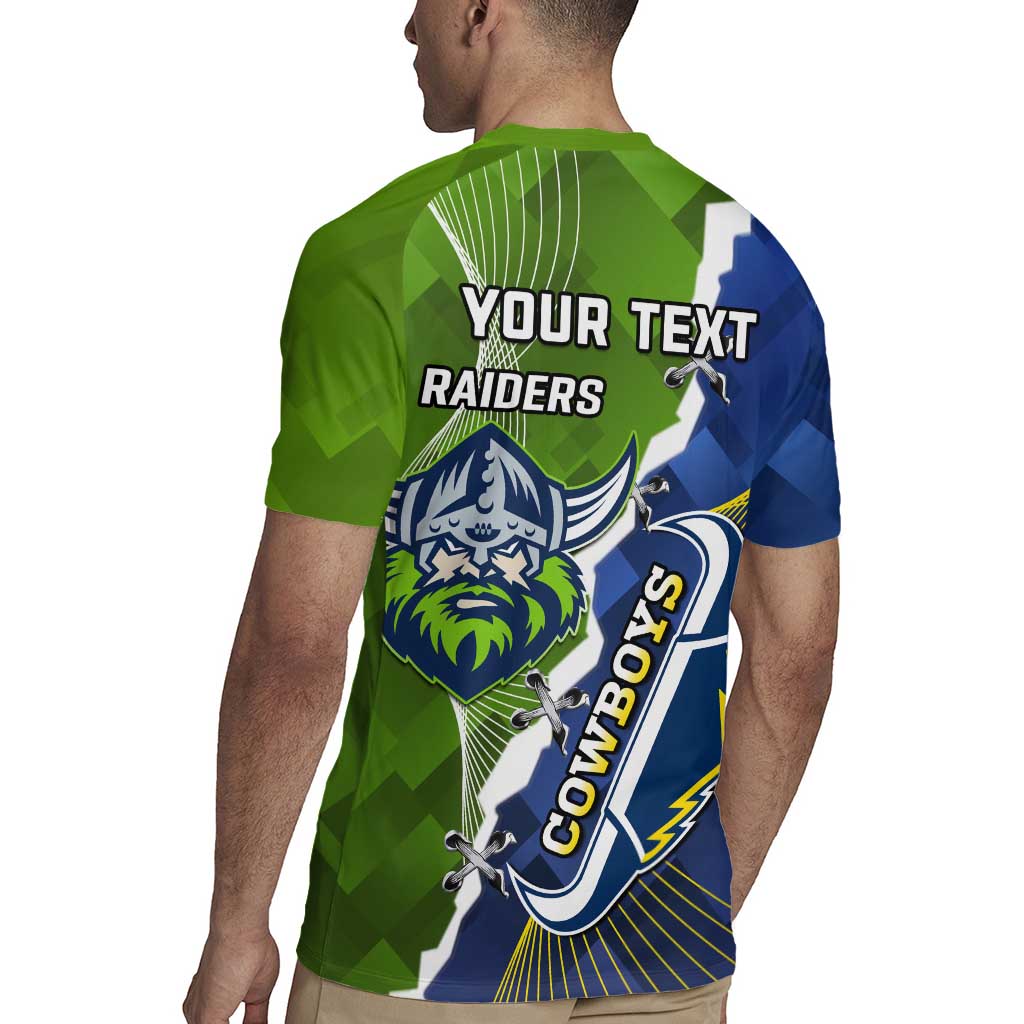 Personalised Cowboys And Raiders Rugby Rugby Jersey Sporty Version