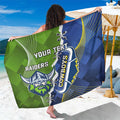 Personalised Cowboys And Raiders Rugby Sarong Sporty Version