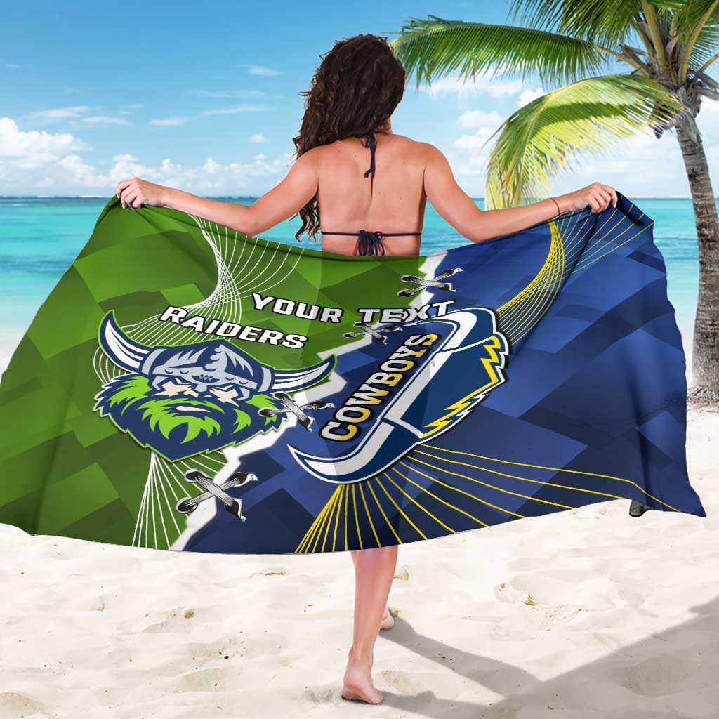 Personalised Cowboys And Raiders Rugby Sarong Sporty Version