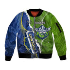Personalised Cowboys And Raiders Rugby Sleeve Zip Bomber Jacket Sporty Version