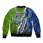 Personalised Cowboys And Raiders Rugby Sleeve Zip Bomber Jacket Sporty Version
