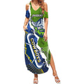 Personalised Cowboys And Raiders Rugby Summer Maxi Dress Sporty Version