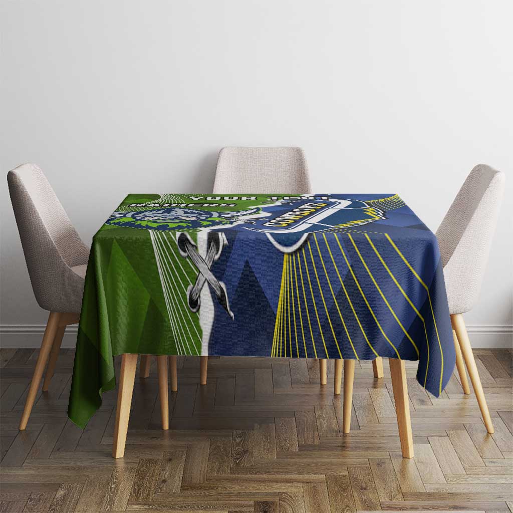 Personalised Cowboys And Raiders Rugby Tablecloth Sporty Version
