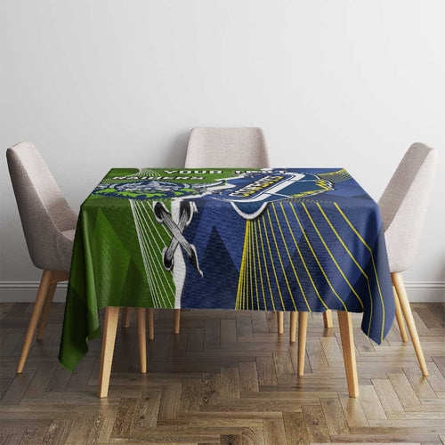 Personalised Cowboys And Raiders Rugby Tablecloth Sporty Version