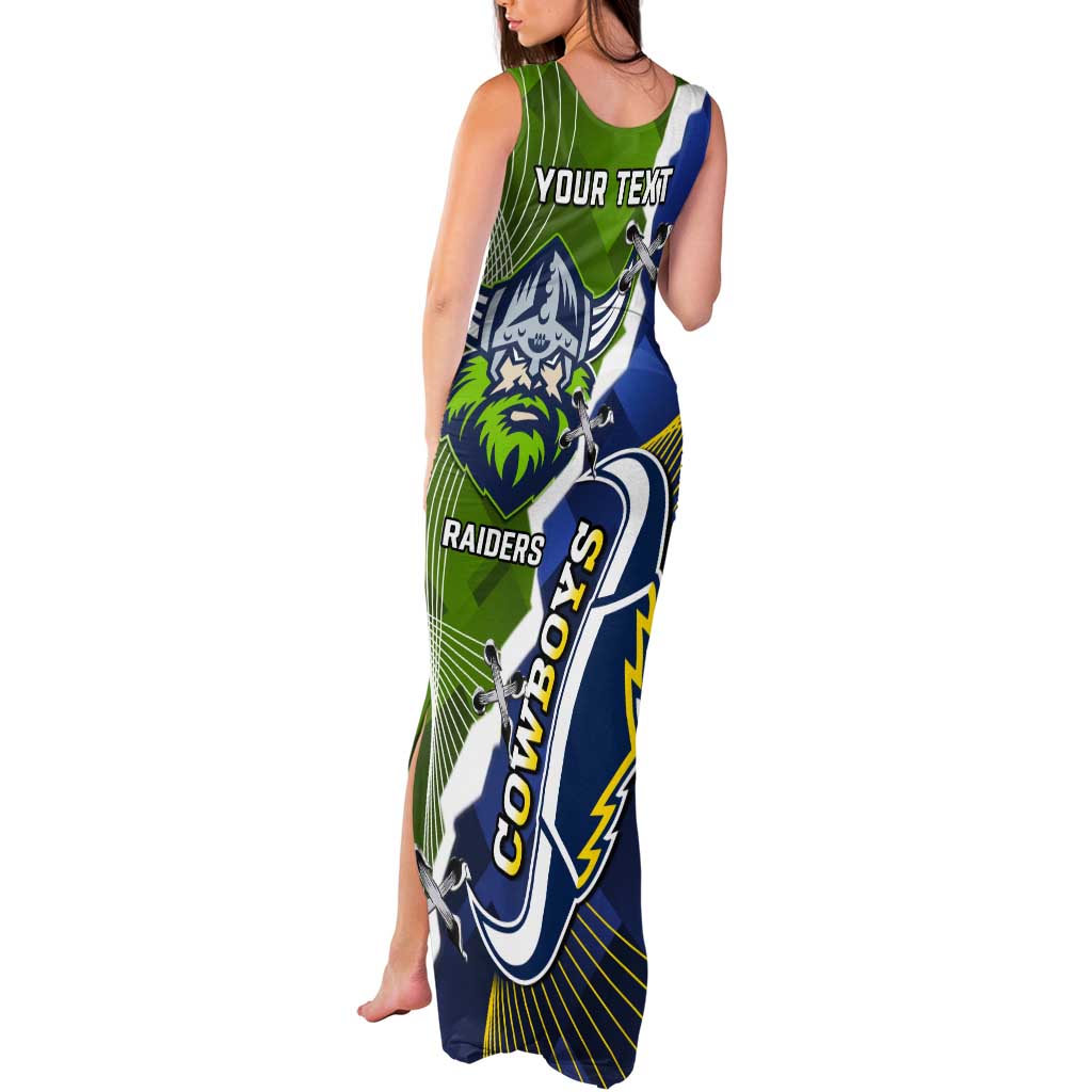 Personalised Cowboys And Raiders Rugby Tank Maxi Dress Sporty Version