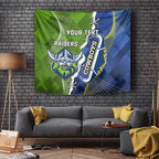 Personalised Cowboys And Raiders Rugby Tapestry Sporty Version