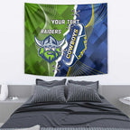 Personalised Cowboys And Raiders Rugby Tapestry Sporty Version