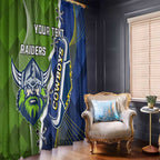 Personalised Cowboys And Raiders Rugby Window Curtain Sporty Version
