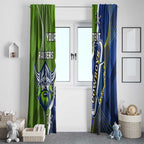 Personalised Cowboys And Raiders Rugby Window Curtain Sporty Version