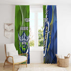 Personalised Cowboys And Raiders Rugby Window Curtain Sporty Version