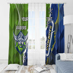 Personalised Cowboys And Raiders Rugby Window Curtain Sporty Version