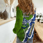 Personalised Cowboys And Raiders Rugby Women Casual Shirt Sporty Version