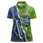Personalised Cowboys And Raiders Rugby Women Polo Shirt Sporty Version
