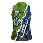 Personalised Cowboys And Raiders Rugby Women Sleeveless Polo Shirt Sporty Version