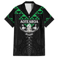 Personalised Aotearoa Rugby Family Matching Long Sleeve Bodycon Dress and Hawaiian Shirt New Zealand Maori Kete Matauranga Pattern