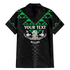 Personalised Aotearoa Rugby Family Matching Mermaid Dress and Hawaiian Shirt New Zealand Maori Kete Matauranga Pattern
