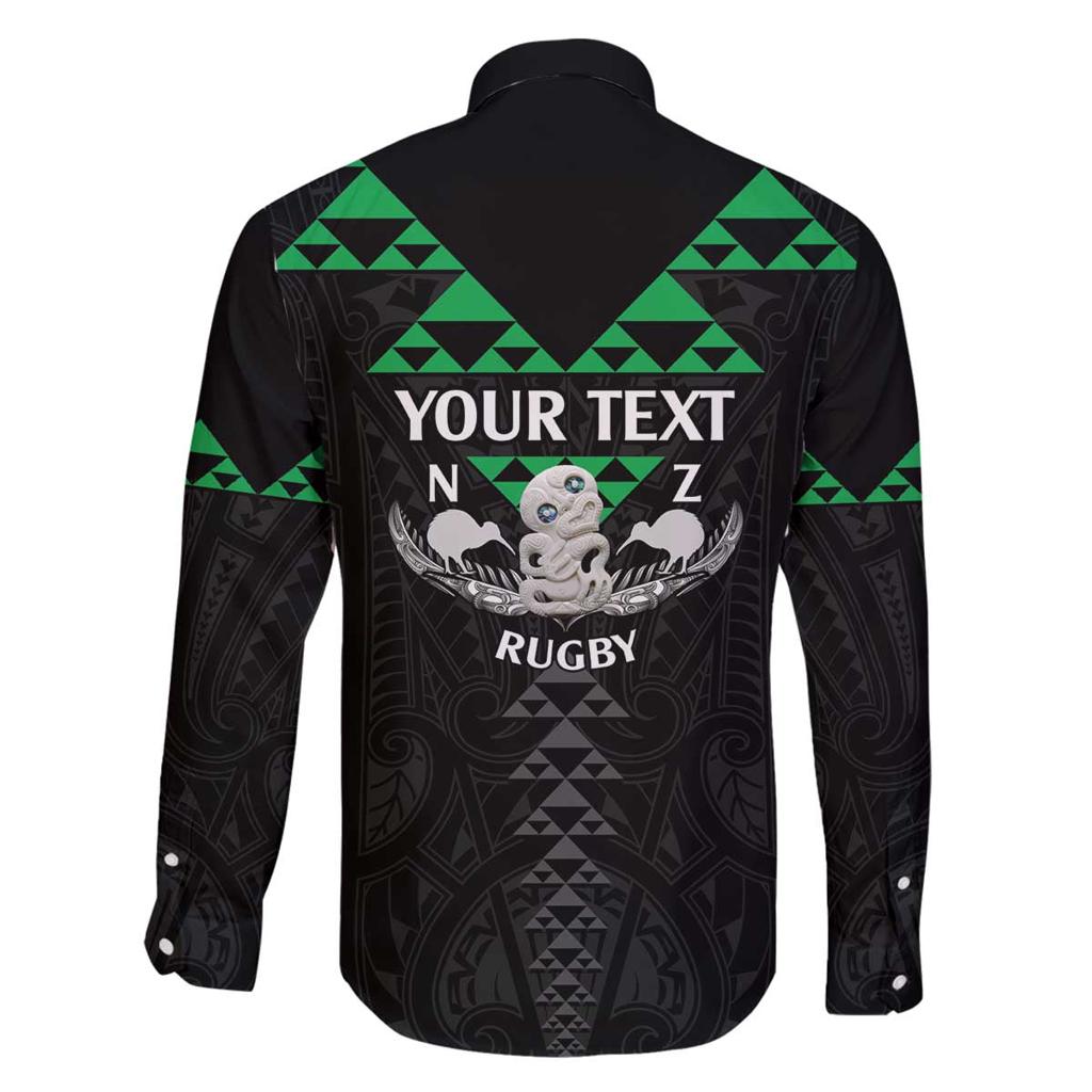 Personalised Aotearoa Rugby Family Matching Puletasi and Hawaiian Shirt New Zealand Maori Kete Matauranga Pattern
