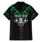 Personalised Aotearoa Rugby Hawaiian Shirt New Zealand Maori Kete Matauranga Pattern