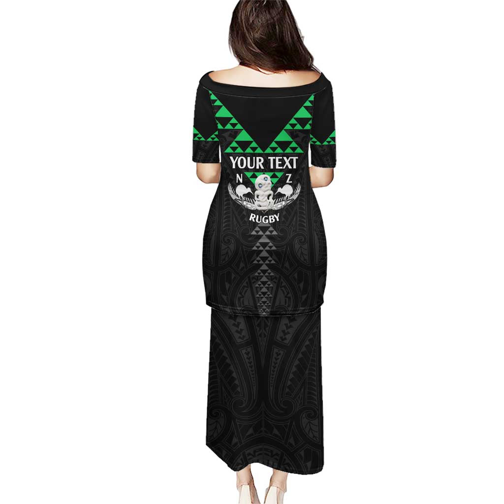 Personalised Aotearoa Rugby Puletasi New Zealand Maori Kete Matauranga Pattern