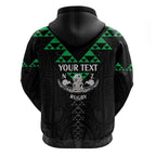 Personalised Aotearoa Rugby Zip Hoodie New Zealand Maori Kete Matauranga Pattern