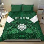 Custom Aotearoa Rugby Bedding Set New Zealand Maori Kete Poutama Pattern