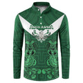 Custom Aotearoa Rugby Button Sweatshirt New Zealand Maori Kete Poutama Pattern