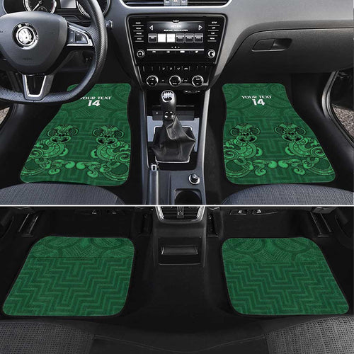 Custom Aotearoa Rugby Car Mats New Zealand Maori Kete Poutama Pattern