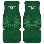 Custom Aotearoa Rugby Car Mats New Zealand Maori Kete Poutama Pattern
