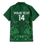 Custom Aotearoa Rugby Family Matching Mermaid Dress and Hawaiian Shirt New Zealand Maori Kete Poutama Pattern