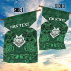 Custom Aotearoa Rugby Garden Flag New Zealand Maori Kete Poutama Pattern