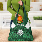 Custom Aotearoa Rugby Grocery Bag New Zealand Maori Kete Poutama Pattern