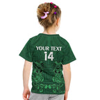 Custom Aotearoa Rugby Kid T Shirt New Zealand Maori Kete Poutama Pattern