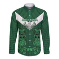 Custom Aotearoa Rugby Long Sleeve Button Shirt New Zealand Maori Kete Poutama Pattern