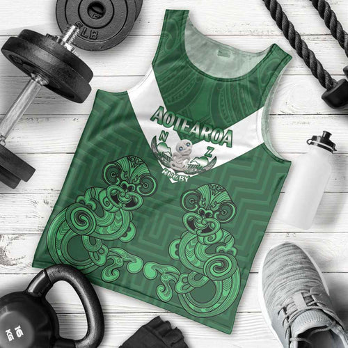 Custom Aotearoa Rugby Men Tank Top New Zealand Maori Kete Poutama Pattern