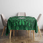 Custom Aotearoa Rugby Tablecloth New Zealand Maori Kete Poutama Pattern