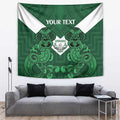 Custom Aotearoa Rugby Tapestry New Zealand Maori Kete Poutama Pattern