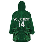 Custom Aotearoa Rugby Wearable Blanket Hoodie New Zealand Maori Kete Poutama Pattern